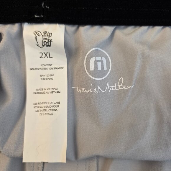 Travis Mathew Wanderlust Men Golf Shorts Gray Pockets Elastic Waist 2XL - Picture 10 of 17